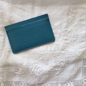 Louis Vuitton Card Holder Epi Leather - Turquoise